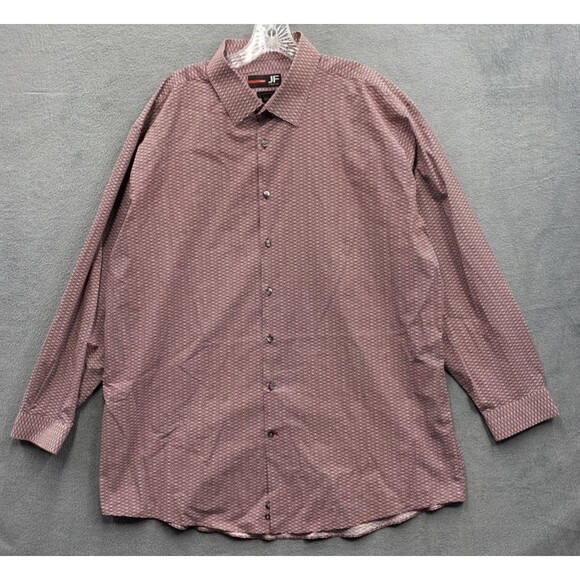 J. Ferrar Button Up Shirt Men's Slim Stretch Geometric Long Sleeve Size  XXL - Picture 1 of 13